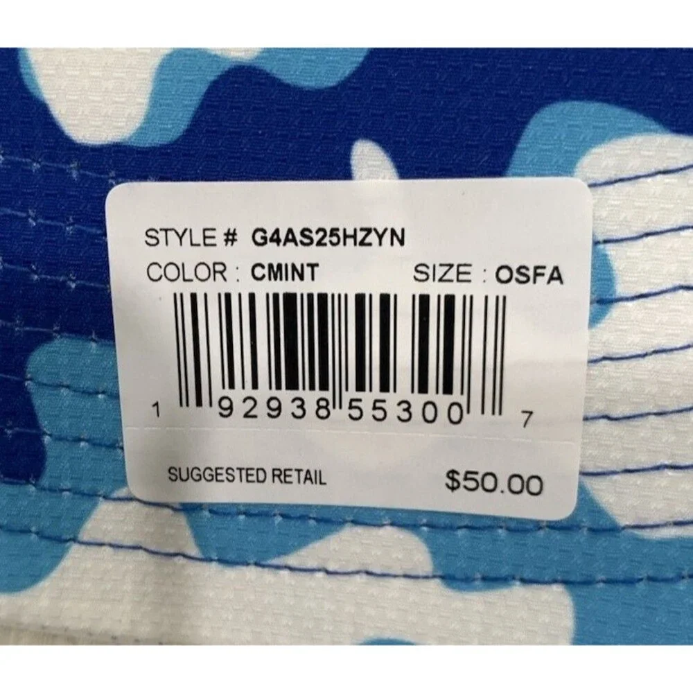 G/Fore Limited Edition Zyn Cool Mint Blue White Camo Snapback Golf Hat OSFA NWT